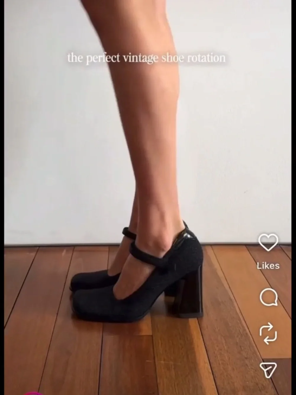 Prada Black Wool Mary Jane Block Heels with Ankle Strap 38 8 - Picture 1 of 10